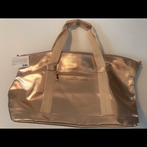 rose gold weekender bag